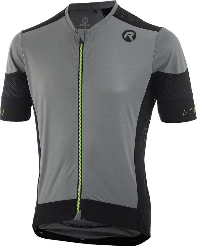 Rogelli - Rise - Wielershirt - Grijs/Zwart/Fluor - Dynaflex Stof