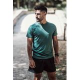 Rogelli Promo Sportshirt Heren - Hardloopshirt Korte Mouwen - Donkergroen - Maat XXL