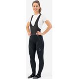 Rogelli Liona Fietsbroek Dames met Zeem - Lange Fietsbroek met Bretels - Wielrenbroek - Zwart