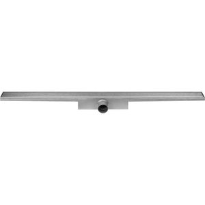 Easy Drain Compact Zero afvoergoot enkele plaat met zijuitloop 6x100cm 50mm RVS edcomz1000-50