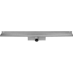 Easy Drain Compact Wall Zero afvoergoot enkele plaat met zijuitloop 6x100cm 50mm RVS edcomwz1000-50