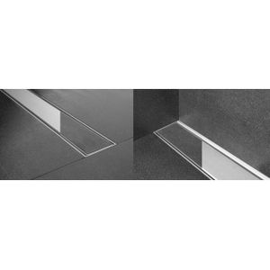 Easy Drain Multi TAF afvoergoot enkele plaat 110cm met Zero design rooster RVS edmtaf1100