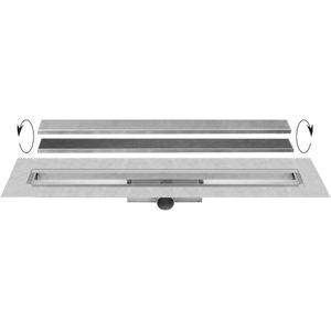 Easydrain Compact TAF afvoergoot enkele plaat 60cm 30mm met Zero design rooster RVS EDCOMTAF60030