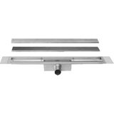 Easydrain Compact TAF afvoergoot enkele plaat 90cm 30mm met Zero design rooster RVS EDCOMTAF90030