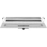 Easydrain Compact TAF afvoergoot enkele plaat 100cm 50mm met Zero design rooster RVS EDCOMTAF100050