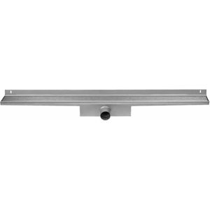 Easy Drain Compact 30 wall zero douchegoot enkele plaat met zijuitloop 6x70cm RVS EDCOMWZ70030