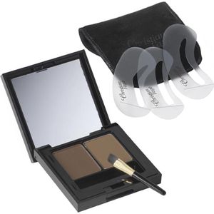 Christian Faye - Eyebrow Make Up Duo Wenkbrauwpoeder 3 g Dark Brown