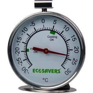 Ecosavers Koelkast Thermometer voor koelkast en vriezer | Helpt de juiste temperatuursinstelling te krijgen