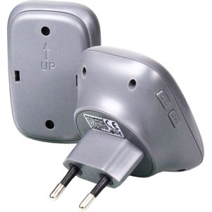EcoSavers Kinetic Doorbell Mini - Draadloze Deurbel - Zender (drukknop) werkt zonder batterijen - stroom wordt door drukbeweging kinetisch opgewekt