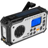 POWERplus Bison USB Solar Dynamo DAB+ FM Radio | Bluetooth Speaker | LED Zaklamp | Powerbank | SOS Alarm | Klok | Noodradio