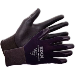 KIXX nylon/polyurethaan handschoen. 11 zwart