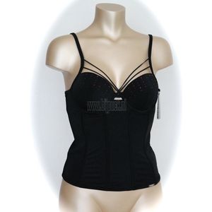 Sapph - Bustier / korset - zwart/rood - Maat 70B