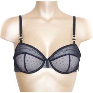 Sapph - Design - bh - met witte cups en daarover een zwarte stof - maat 75A