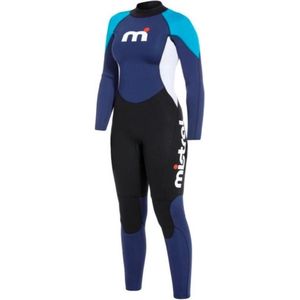 MISTRAL Wetsuit voor dames, 4/3 GBS Full Suit, blauw-wit-zwart, S