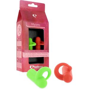 Feelz Toys Doigts Vibrant Mycero en Rouge et Vert, 4,5 cm/Diamètre 1,5 cm