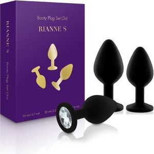 Rianne S - Soiree Booty Plug Set - Zwart