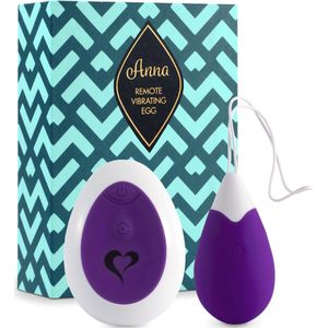 FeelzToys Anna - Vibrerend Ei - Vibrator met Afstandbediening - Paars