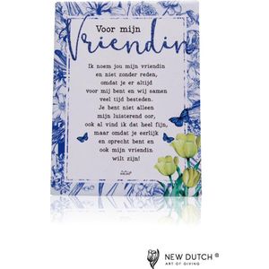 Gedichtentegel  van rawa geschenken Wat ik je zeggen wil.. Voor mijn Vriendin