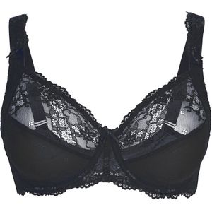 LingaDore Niet-voorgevormde Beugelbh Daily Full Coverage Lace Zwart