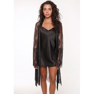 Lingadore – Black Lace – Kimono – L1137KM – Black - S/M