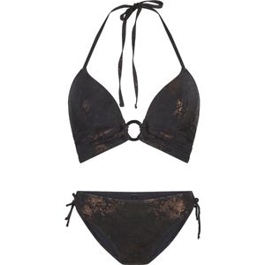 LingaDore - Copper Vibes Triangel Bikini Set - maat 38A - Zwart/Bruin