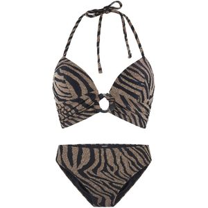 LingaDore Bikinitop - Glitterend Zebra Dessin