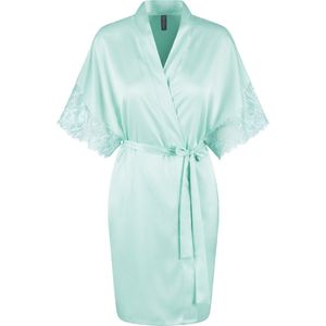 LingaDore - Satin Kimono Jade Bliss - Groen/Blauw