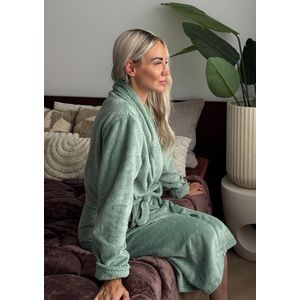 LingaDore - Dames Badjas - Mintgroen - Zacht Fleece
