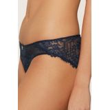 LingaDore - Slip - Sparkling Blue - Kanten - Semi Transparant