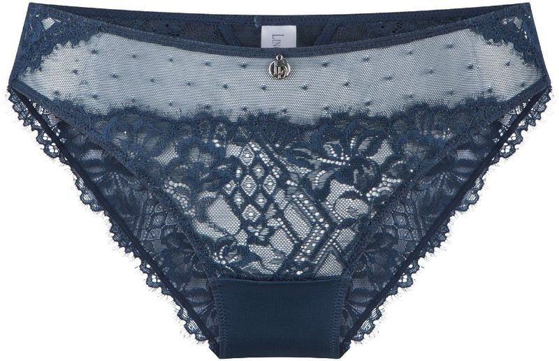 LingaDore - Slip - Sparkling Blue - Kanten - Semi Transparant