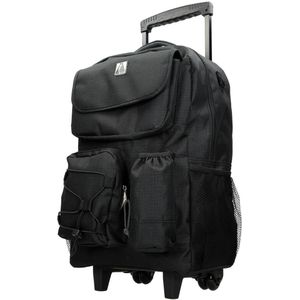 Beagles Originals Handbagage Rugzak Trolley 34 liter – Lichtgewicht Rugzak met Wielen – 50*35*23 cm – Zwart - Zwart