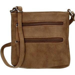 Beagles Crossbody Omhang Schoudertasje Tas Cognac Bruin