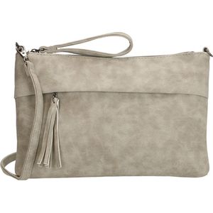 Beagles - Clutch - Licht Grijs - Kunstleer - Met Afneembare Schouderband