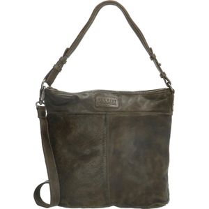 Old West Paint Rock Leren Hobo Handtas / Schoudertas - Olijf