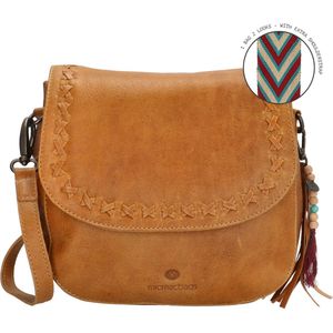 Hide & Stitches Friendship Schoudertas - Camel - 100% Leer