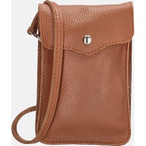 Charm London Elisa Telefoontasje - Cognac - 100% Leer