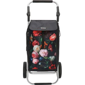 Beagles Alberic Boodschappen trolley - Bloem zwart