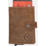 Hide & Stitches Idaho Leren RFID Creditcardhouder - Bruin