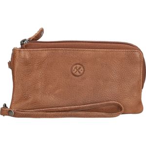 Hide en Stitches Portemonnee / Clutch Paint Rock Cognac