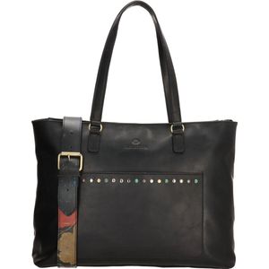 Micmacbags - Masterpiece Laptoptas - Zwart - Echt Leer