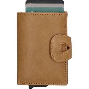 Hide & Stitches Daydreamer Safety Wallet - Zand - 100% Leer