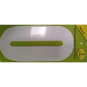Cijfer 0  - Vuilniscontainer Nummer - 0  - verpakt per 2 stuks - cijfer sticker - nummer sticker - 17,5 cm hoog