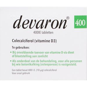 Devaron 400IE Vitamine D3 Tabletten - 1 x 90 tabletten