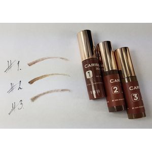 Wenkbrauwpoeder donker met vezels - Wenkbrauwpotlood - Carissa Morello - Wenkbrauwgel - Waterproof - Streeploos - 3D effect - Natuurlijke look