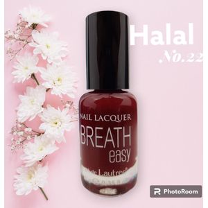 Halal Nagellak - BreathEasy - nagellak no. 22 - waterdoorlatend - luchtdoorlatend - Halal