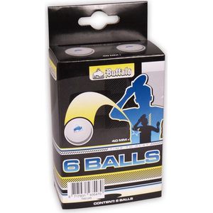 Buffalo Tafeltennisballen 3* Competitie 6st. Celluloidvrij Tafeltennisballen 3* Competitie Celluloidvrij 6 stuks