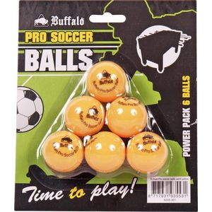 Buffalo Pro tafelvoetbal balletjes set/6pcs yellow