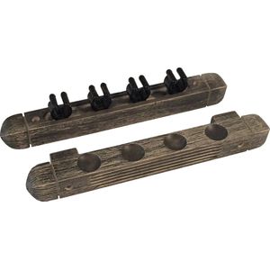 Buffalo cue wall rack for 4 cues grey