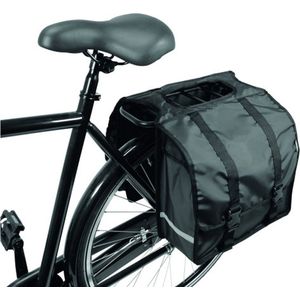 Halfords Dubbele Fietstas Transporter 40 Liter Zwart