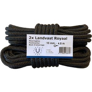 2 x Landvast Royaal 10mm - 4.5m Zwart
